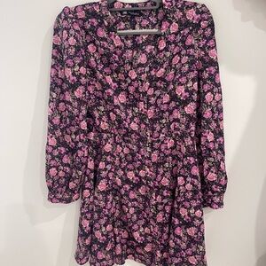Zara Floral Long Sleeve Dress